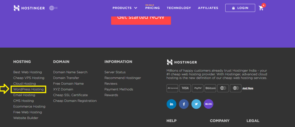 hostinger wordpress premium hosting plan