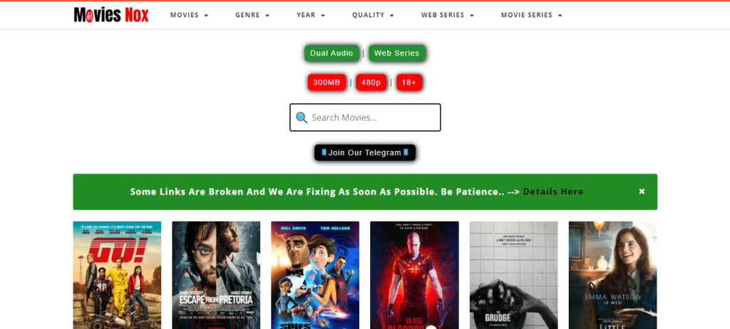 9. Movies Nox website -movies download free hollywood